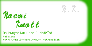 noemi knoll business card